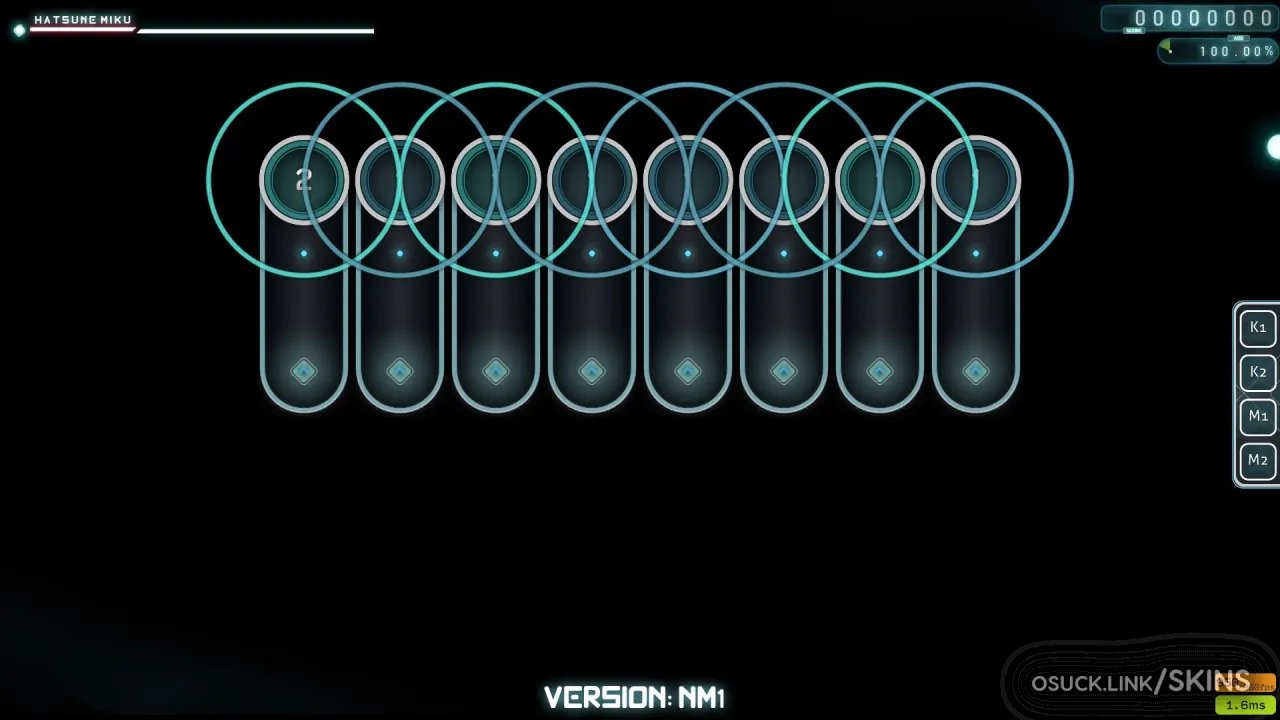 New osu skins on X: «(Vocaloid) Hatsune Miku» v2.0 Aspect ratio