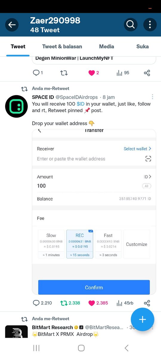 zaer_crypto's tweet photo. @SpaceIDAirdrops 0xcF55d5c211C334d81253A828211677B0d83EB8F8

Done https://t.co/ek50YhadK4