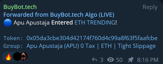 ApuApustajaETH's tweet photo. Guess whose back? 
Back again. 
Apu Apustaja tell a fren. https://t.co/jQ15tI27X8
