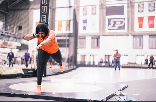 AutumnCraig24's tweet photo. Indoor season finished with a personal best of 40’6 in the shot put! Can’t wait for outdoor! https://t.co/4fJSmu1mMo