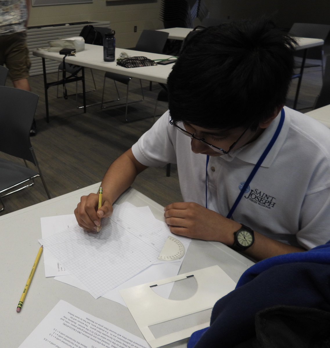 SaintJoeHigh's tweet photo. On Friday, Saint Joe students competed in the Reed Oei Memorial Math Competition. It is named in honor of a 2017 grad and former mathlete captain. The questions this year focused on Computer Science topics as that was Reed's major in graduate school.

#WeAreSaintJoe https://t.co/UUM5o6LAsT