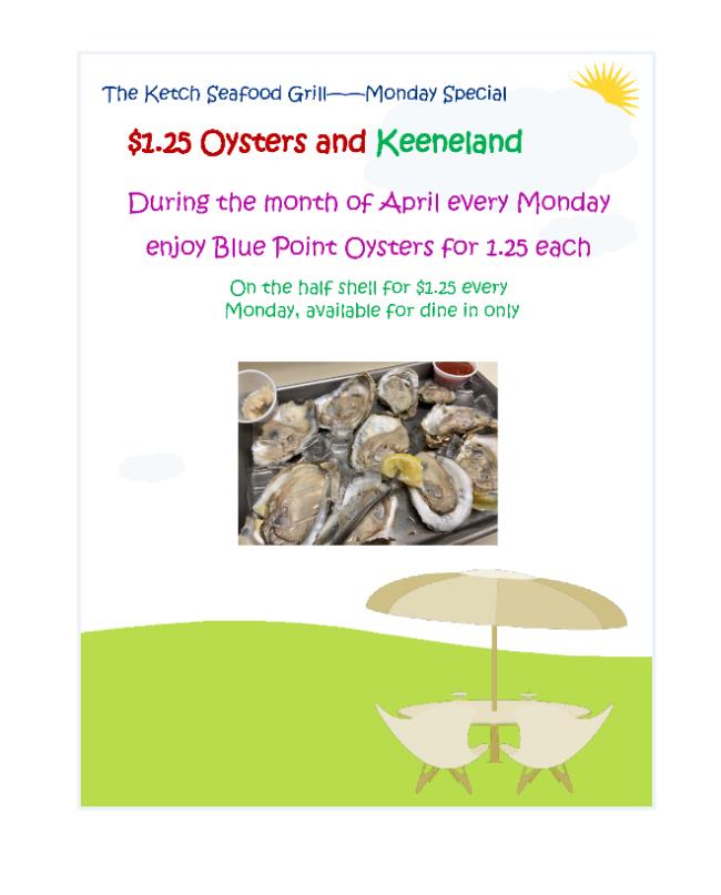 KetchSeafood's tweet photo. 1.25 Oysters Mondays at The Ketch https://t.co/9txv1bD505