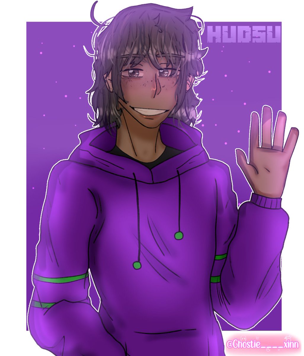 Ghostie_is_lost's tweet photo. Minha primeira tentativa de desenhar o @Hudsu0 💜
#BlockTeam2 https://t.co/FxzyKKQv3o