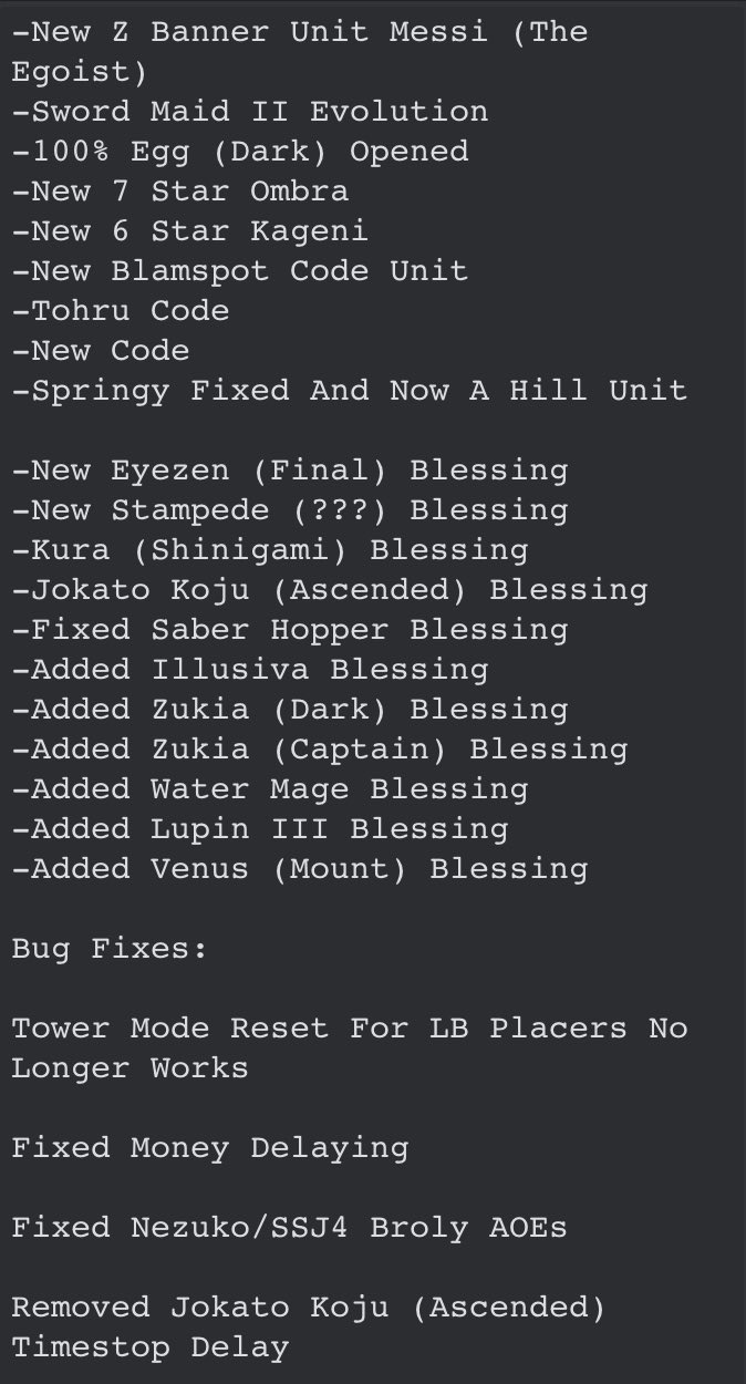 All Star Tower Defense on X: Mini Update Code