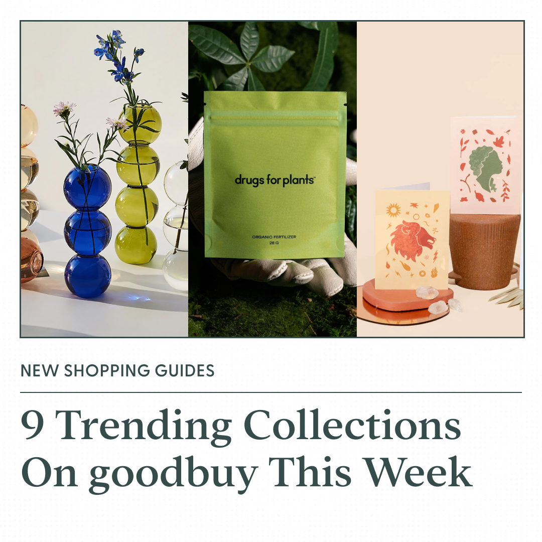 📰 This week’s issue: unique home decor, best goodies for houseplants, and sustainable stationary. 

Shop this weeks trending collections full of the best finds from small, independent brands found on <a href="/trygoodbuy/">goodbuy</a>.

app.trygoodbuy.com/shop/
