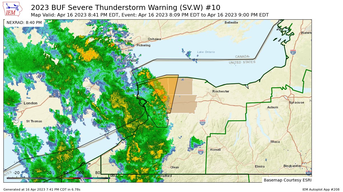 Dakota Hunter on Twitter "BUF continues Severe Thunderstorm Warning