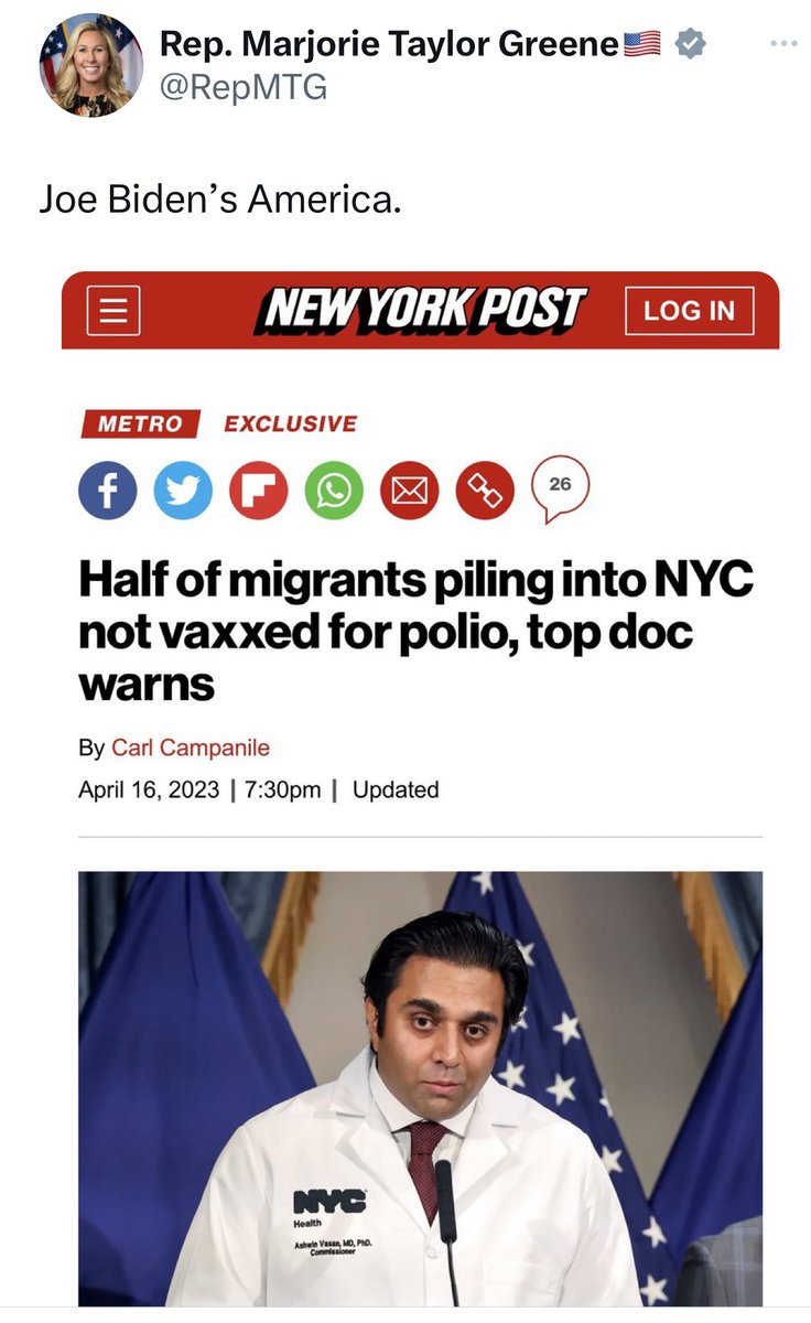JoJoFromJerz's tweet image. “I'm not vaccinated. I'm not vaccinated, and I'm not getting the vaccine because I'm an American. I can choose what I want to do with my body. I have the freedom to decide if I want to get a vaccine or not get a vaccine. I do not care who tells me to get one.”
- Marjorie Taylor…