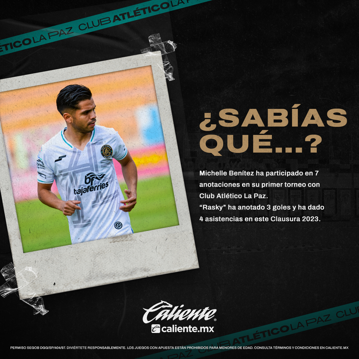 atleticolapaz's tweet photo. 🧐 I @calientesports presenta: ¿Sabías qué?

@M_benitezv15 es de los jugadores más participativos del equipo paceño. ¡Vamooo "Rasky"!

Regístrate en https://t.co/9e0o92WTU0, recibe $1000 y ve con La Paz. https://t.co/U5UkhrKBcS 

#MásAcciónMásDiversión | #SomosPAZion https://t.co/Fm6BMTHgFD