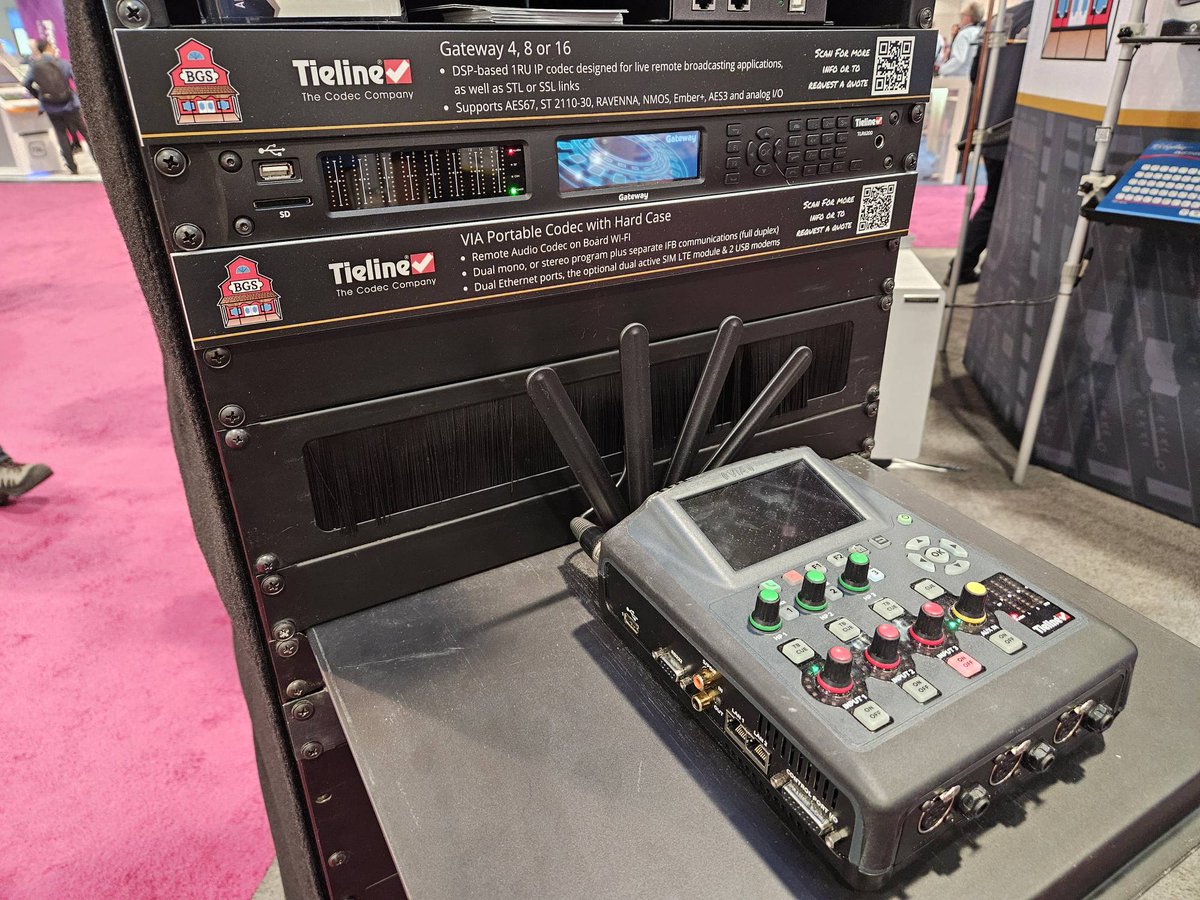 Tieline's tweet photo. FYI, you can also see the #Tieline ViA and Gateway codecs at the #BroadcastersGeneralStore booth C2213 at the #NABshow https://t.co/rMVRaGjuYM