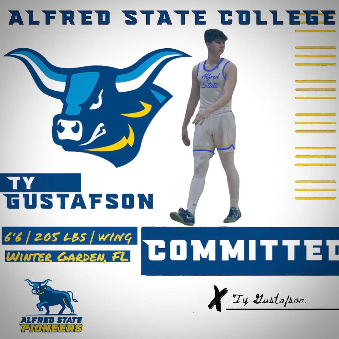 Thank you to the coaches and my Dad. It has been a goal of mine to play college basketball and my high school career has been filled with unforgettable memories. I will be attending Alfred State College and continuing my education and basketball career.  #Hornsup