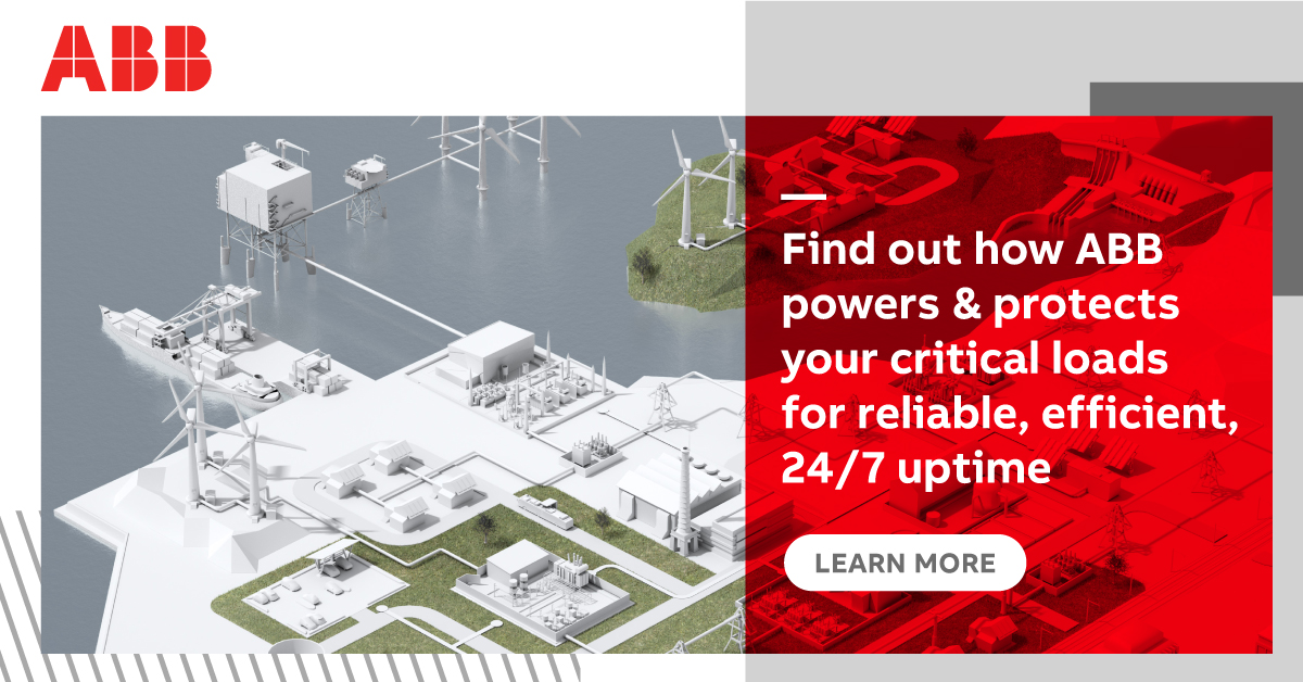 In this era of continuous operations, an uninterrupted, reliable and clean power supply is essential for companies.

Learn about ABB’s products and solutions that guarantee critical power for critical operations 👉 campaign.abb.com/Critical_Power…

#ABB #criticalpower #ELAUABB