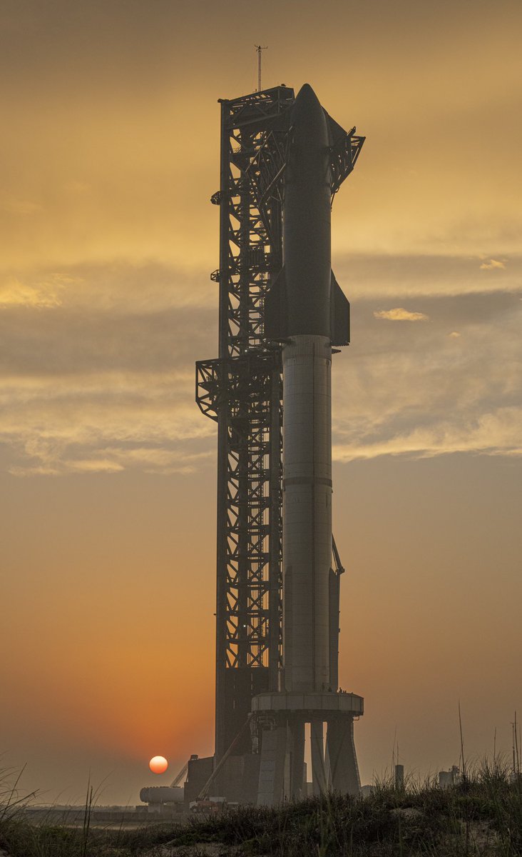 T-12 hours until the first flight test of a fully integrated Starship and Super Heavy rocket; targeting ~8:00 a.m. CT for liftoff → spacex.com/launches