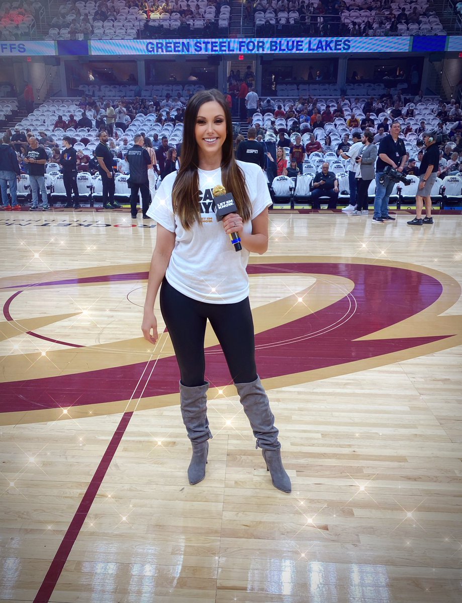 sandradbcle's tweet photo. First #cavs #nbaplayoffs game of my career in the books!  Here’s to getting after it in practice, making adjustments, &amp; coming for the “W” in Game 2. We’ve got some work to do, but we’re from CLE - we’re not scared of the grind! #nba #letemknow #ingamehost https://t.co/J7XFGXht4y