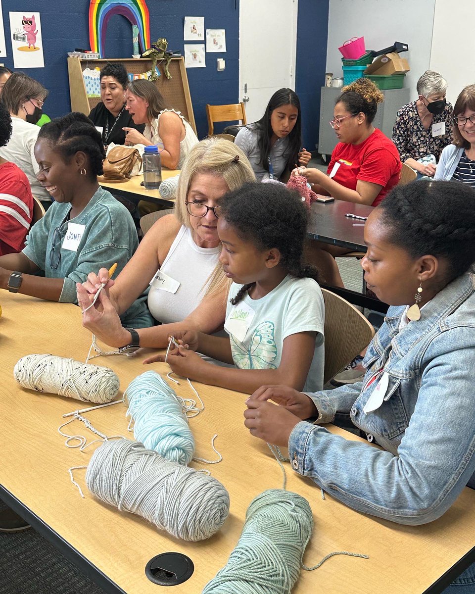 Yesterday we had our first Crochet 101 Gathering led neighbor Wendy and our favorite Librarian Lauren, with the assistance of their skilled team Laurie and Abbey at the Dana Library!

20 neighbors of all ages came out to learn and enjoy the art of crochet while connection! ♥️