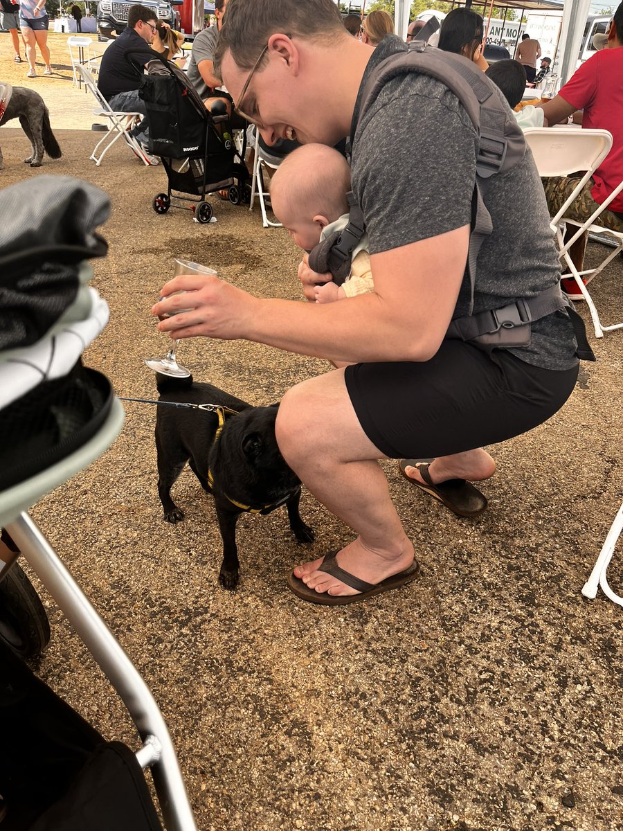 drbiscuits's tweet photo. Large husband. Small baby. Animals. Beer. https://t.co/D0mmhahe7W