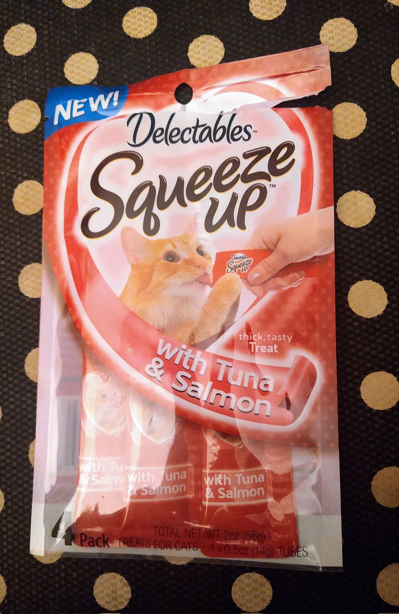 MariesJourney87's tweet photo. Squeeze Up with Tuna & Salmon is amazing! Might I add my cats LOVE THEM!! I 100% would recommend Squeeze Up with Tuna & Salmon to anyone who wants to make there cats happy.
I received this sample with PINCHme
#HAPPYPINCHER #samplelover #sample #SqueezeUp #cattreats https://t.co/gt0gNiXjKU