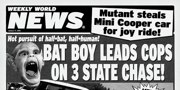 BryanKeIIy's tweet photo. @briankeating Bat Boy World Weekly🙄
#ClownScience https://t.co/NJT95H4TE9