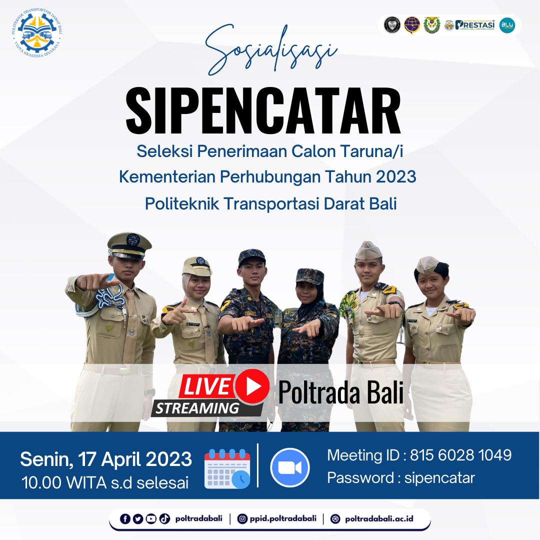 poltradabali's tweet photo. Hallo #semetonpoltradabali
Masih bingung mau daftar perguruan tinggi dimana? Yuk gabung bareng kami di Sosialisasi Seleksi Penerimaan Calon Taruna/i Kementerian Perhubungan secara Online dari Poltrada Bali. hari ini Senin, 17 April 2023 pukul 10.00 Wita https://t.co/cT4IFCC8zp