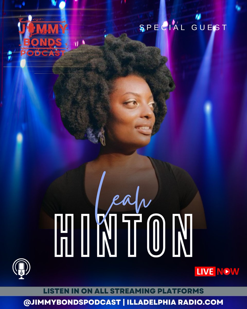 New Episode Alert!! Listen to our new interview w/ Special Guest Jazz/Soul Artist Leah Hinton!! Available on all podcast platforms Mon at 9am.  

kite.link/JimmyBondsPod

#jbpodcast #illadelphiaradio #leahhinton #jazzsoul #artist #applepodcast #spotify #indiestation #indienation