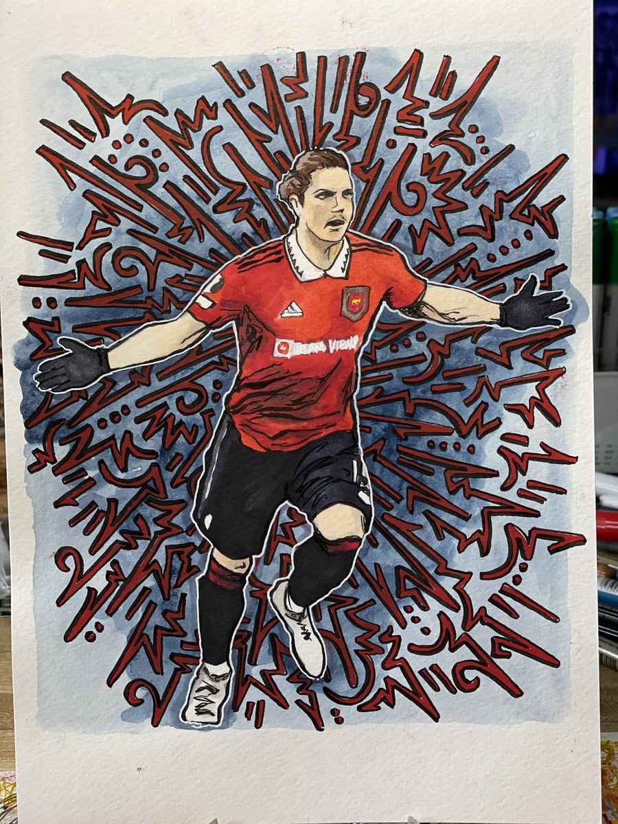 Marcel Sabitzer watercolor and paint pens 
#collectunited #ManchesterUnited #MUFC #marcelsabitzer #MUFC_FAMILY #manU #ManchesterUnited