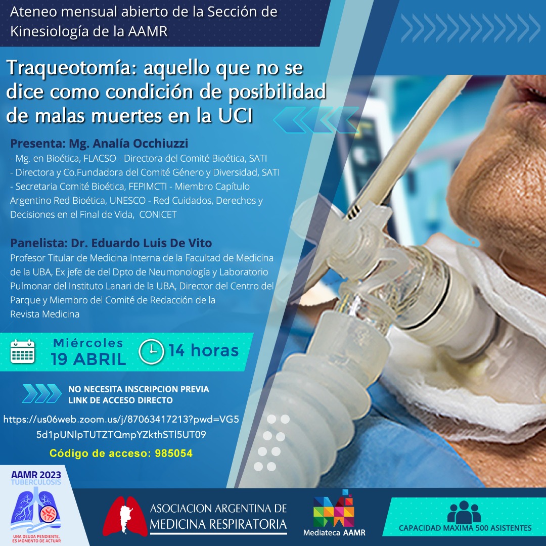 Compartimos interesante actividad de la Asociación Argentina de Medicina Respiratoria en la que estará participando la directora de nuestro Comité <a href="/AnaliaOcchiuzzi/">Analia Occhiuzzi</a> 
Toda la info en el flyer