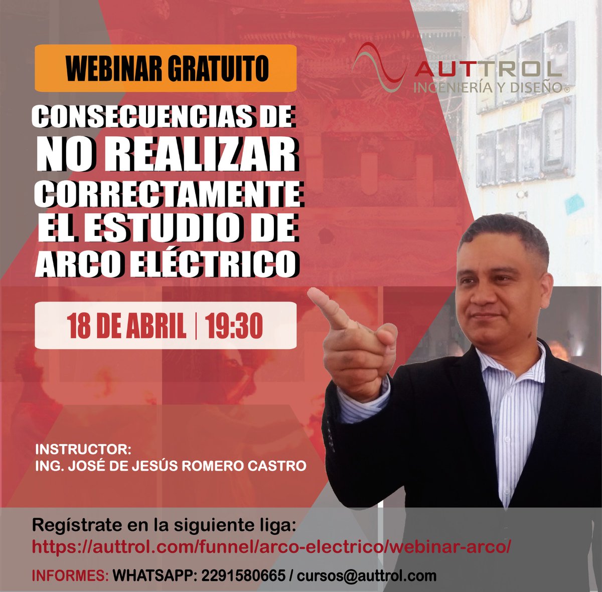 No te pierdas el webinar gratuito de AUTTROL Ingeniería y Diseño sobre las "Consecuencias de NO REALIZAR CORRECTAMENTE EL ESTUDIO DEL ARCO ELÉCTRICO" el próximo martes, 18 de abril, en punto de las 19:30 horas.

Regístrate: auttrol.com/funnel/arco-el…