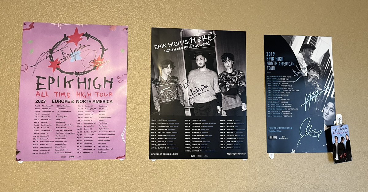 MarlubsGD's tweet photo. I’m running out of space on my wall. What a happy problem 😅😂 It was an all time high. #EPIKHIGHTOUR2023 https://t.co/7EXCRQ198j