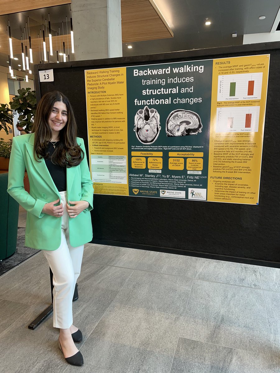 Neuroimaging and Neurorehabilitation Lab (@wsu_nnl) on Twitter photo Congrats to <a href="/taylortakla/">Taylor</a> and <a href="/maryamabbawi/">Maryam Abbawi</a> who presented their work at the International <a href="/MS_GB_Symposium/">MS Gait & Balance Symposium</a> this past weekend in Denver! They are incredible representatives of <a href="/wsunurhopsi/">National Honor Society in Neuroscience WSU</a> <a href="/WSUDPT/">Wayne State University DPT</a> <a href="/wsuapplebaum/">Applebaum College of Pharmacy & Health Sciences</a> <a href="/WayneStateNeuro/">Wayne State Neuroscience</a> and @WayneStateTNP! โญ๏ธโญ๏ธโญ๏ธ Congrats to <a href="/taylortakla/">Taylor</a> and <a href="/maryamabbawi/">Maryam Abbawi</a> who presented their work at the International <a href="/MS_GB_Symposium/">MS Gait & Balance Symposium</a> this past weekend in Denver! They are incredible representatives of <a href="/wsunurhopsi/">National Honor Society in Neuroscience WSU</a> <a href="/WSUDPT/">Wayne State University DPT</a> <a href="/wsuapplebaum/">Applebaum College of Pharmacy & Health Sciences</a> <a href="/WayneStateNeuro/">Wayne State Neuroscience</a> and @WayneStateTNP! โญ๏ธโญ๏ธโญ๏ธ