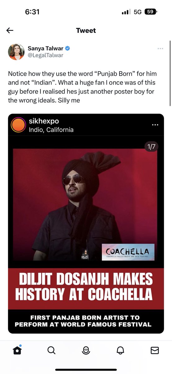 modhaliwal's tweet image. A culture accelerating towards fascism in two tweets. Apparently we aren’t allowed to say @diljitdosanjh is Punjabi.

@ParveenTalwar5 sahib, your India is dead.

@LegalTalwar you’re the reason why.
