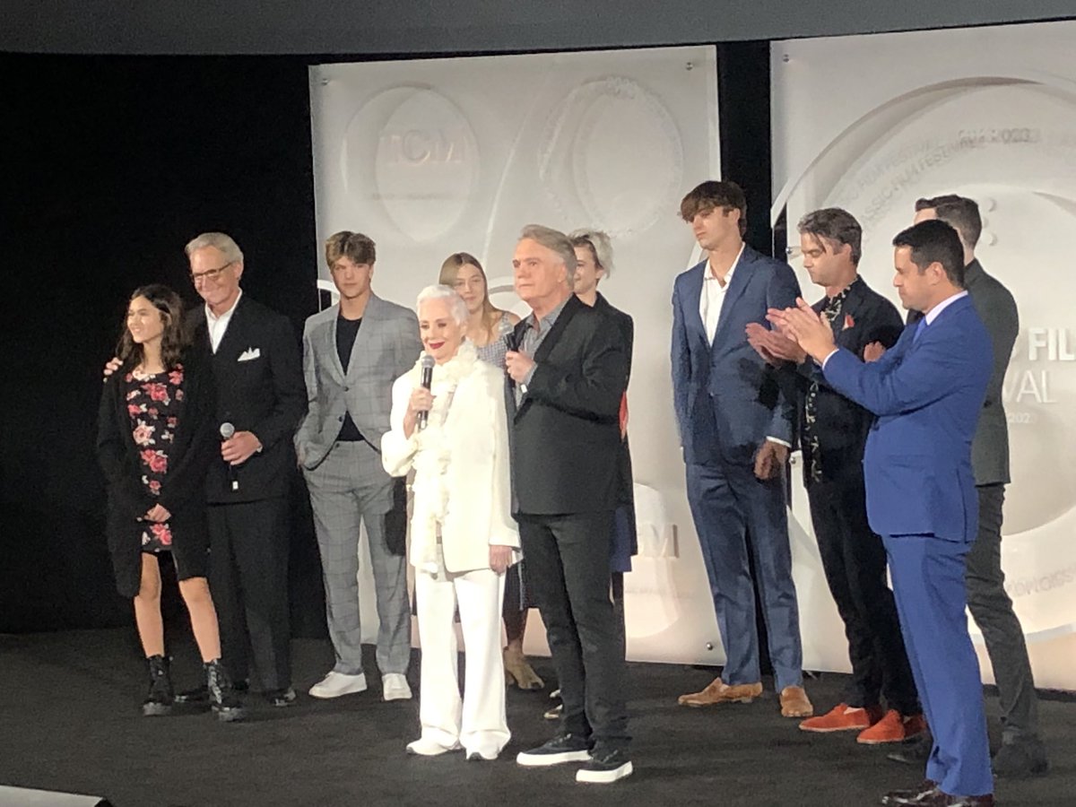 So sweet to have her sons and Cassidy grandchildren come out with Shirley Jones after THE MUSIC MAN. #TCMFF