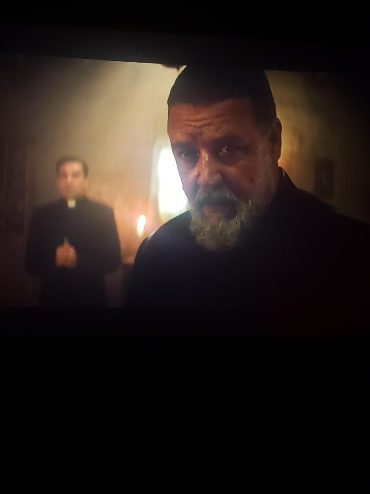 VastineB's tweet photo. Marty @this_those and I went today to see my beloved #russellcrowe in "The Pope's Exorcist."
Outside of the usual Hollywood #demon makeup, etc....I really, really LOVED it.
A delicious role for Crowe and he played it to the hilt! ๐ค๐
#films #paranormal #thrillers #semibio https://t.co/QKdmtDF8g7