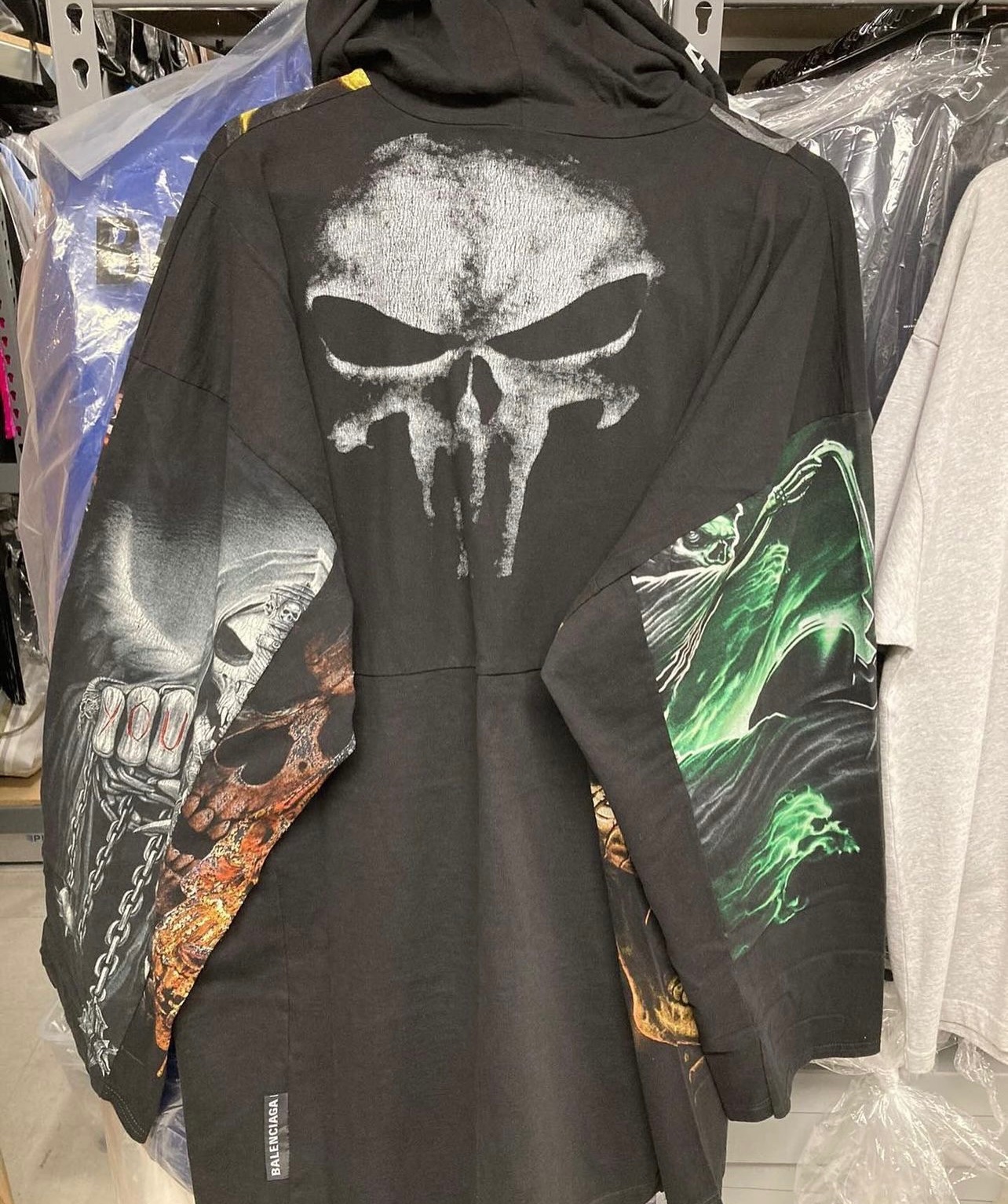 balenciaga hooded t shirt