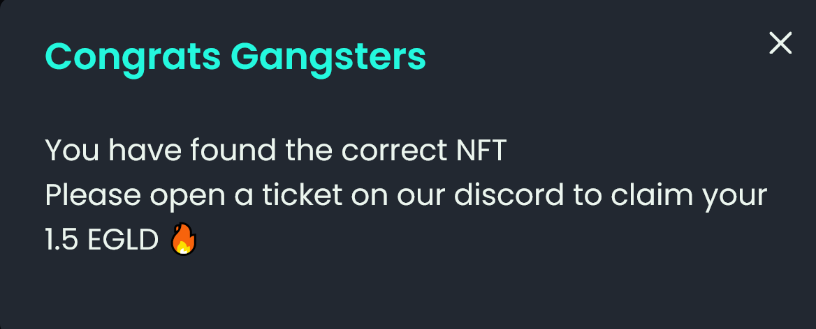 1cognito_oo's tweet photo. Hey mates!
I was lucky with @ElrondGangsters game.
I won 4 Egld those two last weeks in three rounds with the "Gang Wanted" (Search 2 earn game).
The last one let me win 1.5 Egld yesterday https://t.co/RZszVJJIRd