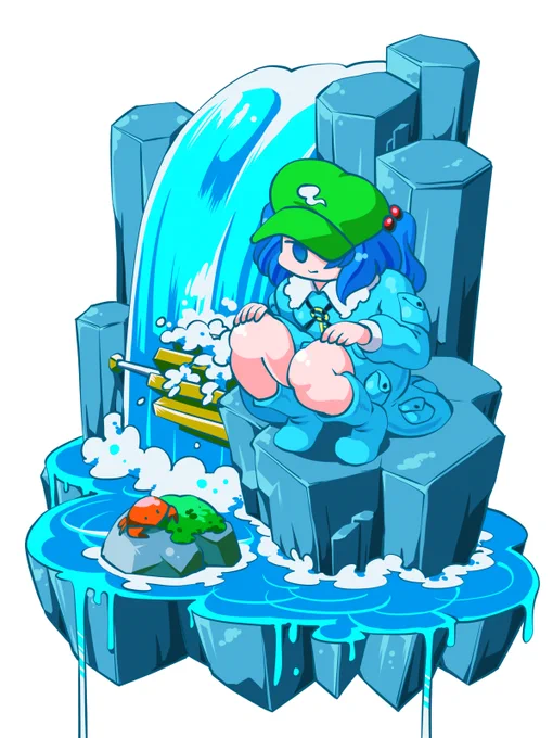 ちっちゃい地面の上に東方キャラがいる絵のやつ 