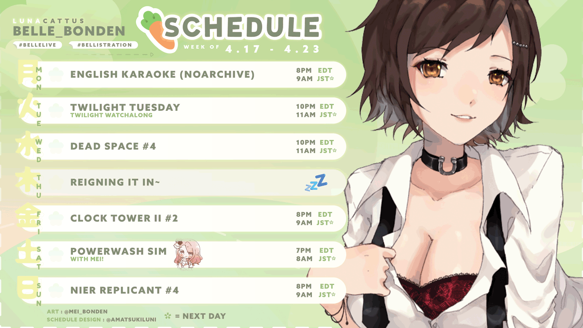 Belle_bondEN's tweet photo. π» STREAMS 4.17 - 4.23π»
TAGS:
art: #bellistration
nsfw: #bellussy
live: #bellelive
pet pics: #bellezoo
LINKS
YT: https://t.co/wLbR8RgQwE
THRONE: https://t.co/a9R4kLMvHW
MARSHMALLOW: https://t.co/qrLocWfG9S https://t.co/5YOAIiPDWs