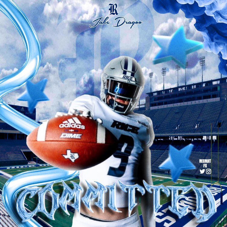 jake dragoo (@j_dragoo) on Twitter photo I am incredibly blessed and excited to announce my commitment to Rice University. Huge thanks to <a href="/CoachMcGat/">Bret McGatlin</a>, <a href="/CoachSpence7/">Coach Spence</a> and <a href="/CoachJBanks/">Julian Banks</a> and the rest of my coaches for making me the man and player I am today. Go Owls! I am incredibly blessed and excited to announce my commitment to Rice University. Huge thanks to <a href="/CoachMcGat/">Bret McGatlin</a>, <a href="/CoachSpence7/">Coach Spence</a> and <a href="/CoachJBanks/">Julian Banks</a> and the rest of my coaches for making me the man and player I am today. Go Owls!