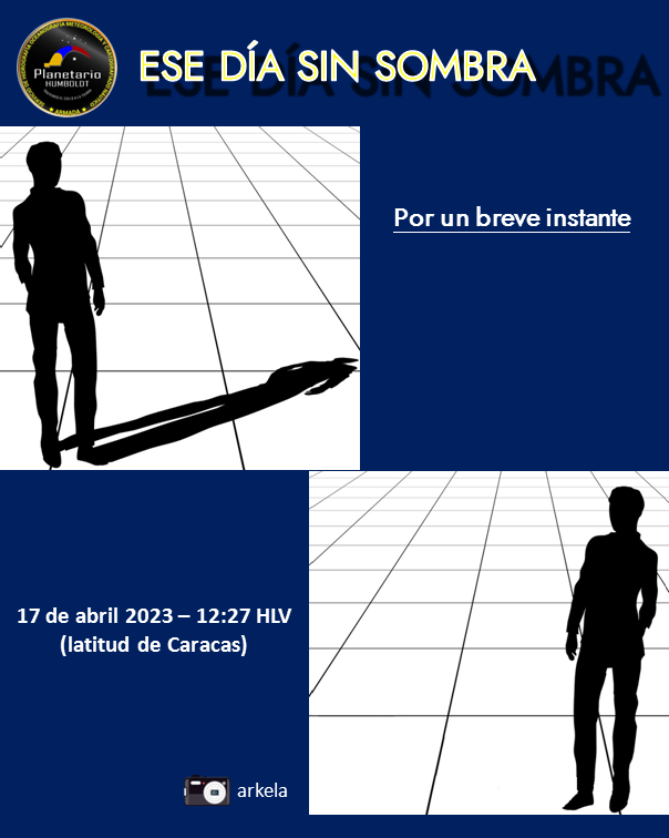 planethumboldt's tweet photo. Mañana lunes 17, a las 12:27 HLV (en Caracas) podrás ver que un objeto alargado (como un poste, o un cilindro) perpendicular a la superficie donde reposa, no proyectará sombra por un breve instante.
#DíaSinSombra 
#NoShadowDay 
#Abril 
#Lunes 
#17Abr
#Caracas https://t.co/ixVeKH9pDJ