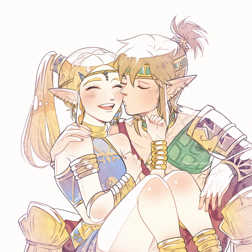 I commissioned <a href="/between_star/">ほし×👑⚔️</a> to draw some Gerudo Zelink! #gerudo #zelink #zelda