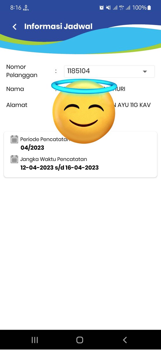 Pagi <a href="/PDAMSurabaya/">Perumda Air Minum Surya Sembada Kota Surabaya</a> ini jadwal catat meter di aplikasi gak salah? Sampe kemarin tak refresh jadwal masih bulan maret. Hari ini muncul jadwal tapi sudah lewat tanggal nya. Apa bisa tetep foto meter sendiri? Mau mudik soalnya. Makasih