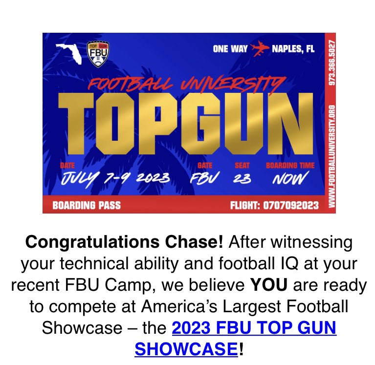 ChaseFrakes5's tweet photo. Great day of competition and learning from some of the best in the business! Thanks @FBUcamp for this opportunity!  
The Ville 🛫Naples 
FBU Top Gun Invite C/O 2030
@TeamCTSP @Coach_CTaylor @SelectIndy @BE_Chargers @KYPrepRedZone @AlPopsFootball https://t.co/tEs7okOvWw