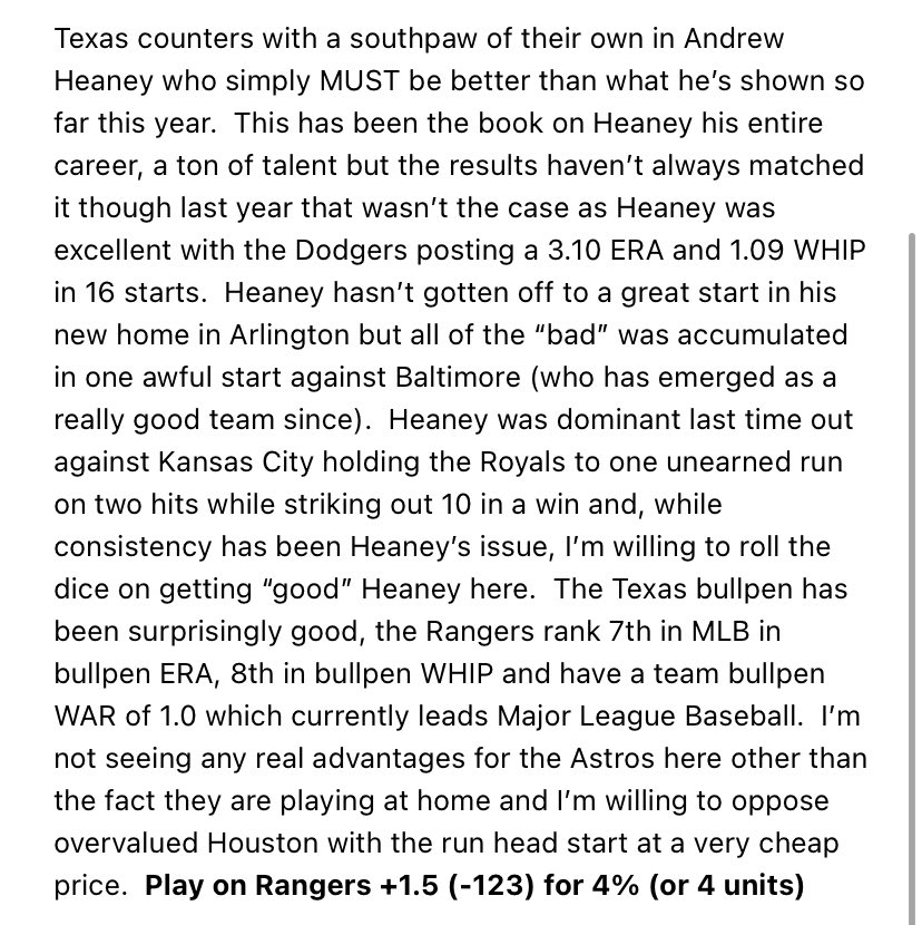 Adam Trigger on Twitter "Rangers +1.5 ( 123) (4 ) A great way to end a