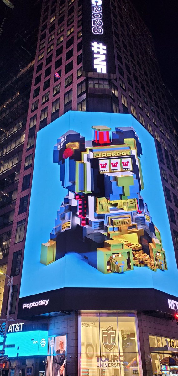 ebysslabs's tweet photo. @poptoday your artwork on times Square billboards @NFT_NYC https://t.co/g8POMhPp9V