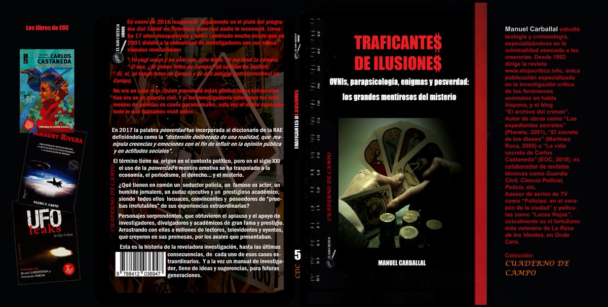 E_O_C_'s tweet photo. #SantJordi2023. -7 #CdC5. #TraficantesdeIlusiones. Cuando Misterio se escribe con M de Mentira. Estrellas de la televisión, prestigiosos académicos, místicos estigmatizados, hasta un policía... todos engañaron, aún lo hacen, a millones de personas... https://t.co/Hz62gi59vm https://t.co/dh2zJFwrMp