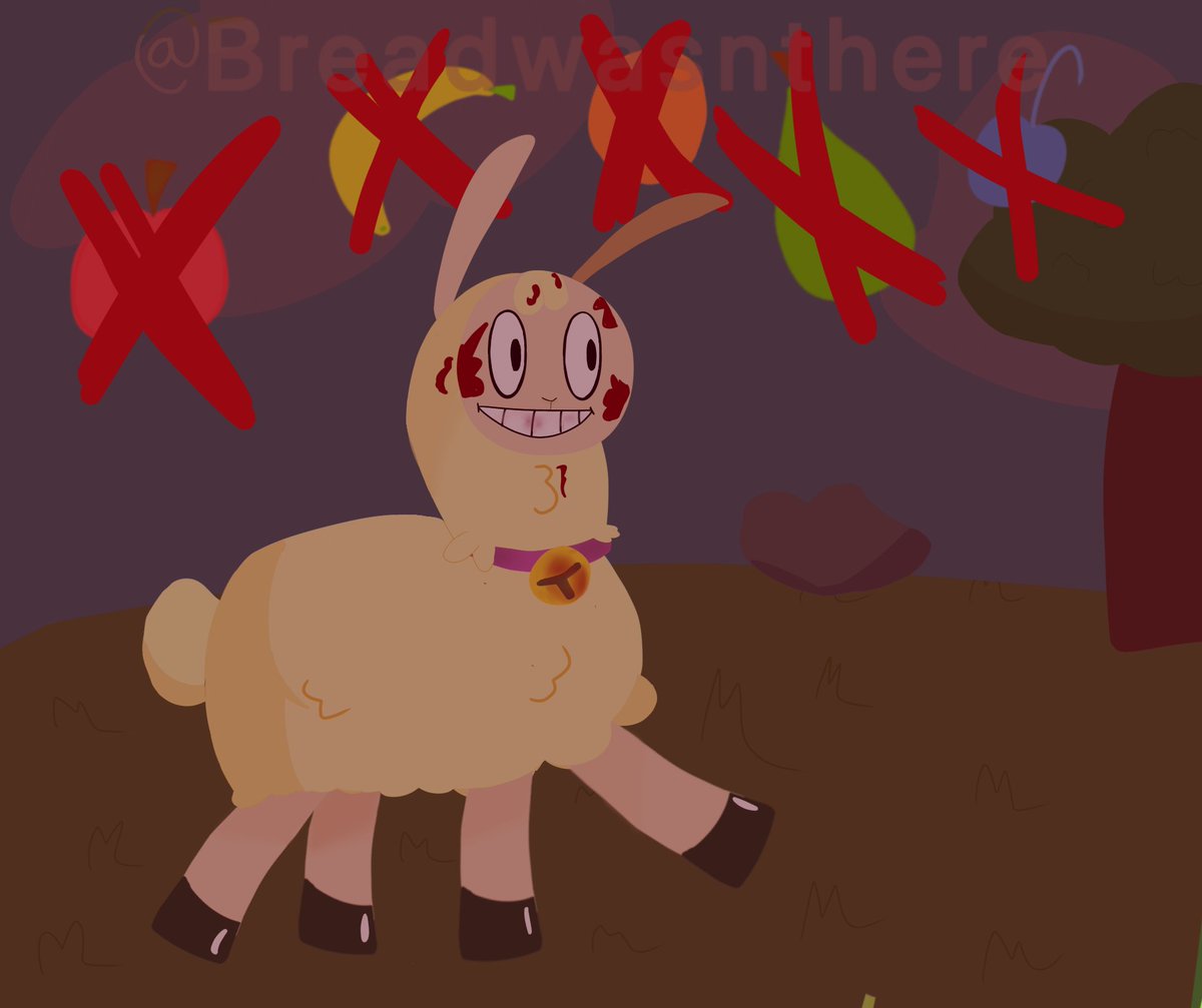 Breadwasnthere's tweet photo. Bangs fist on table
CW BLOOD!!
#lamu #Lamuthellama #urmom #art #indiehorror #๐sadamongus3am https://t.co/bU7xcg804u