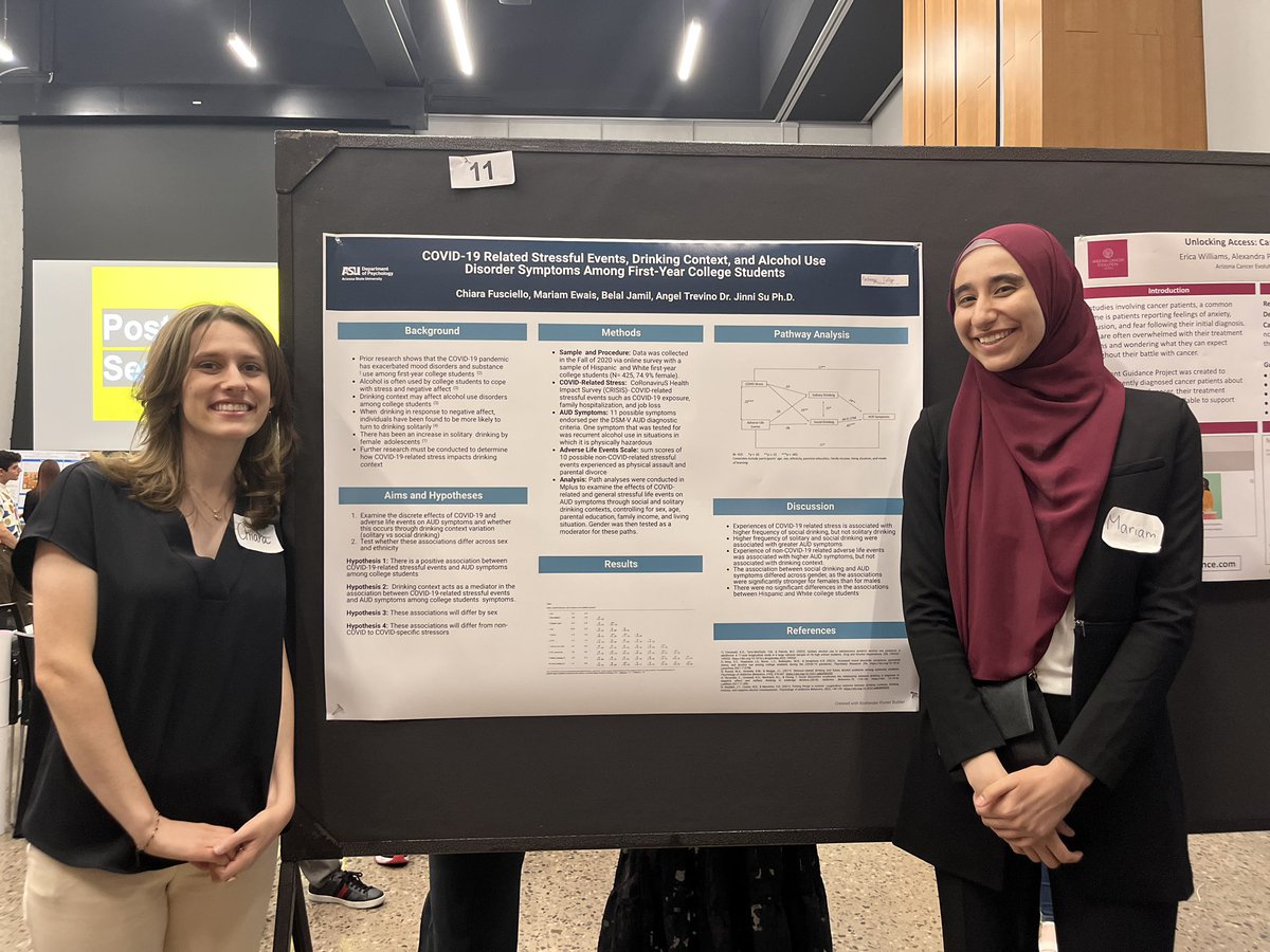 Congratulations to our very own Amaya Tanhueco, Marilyn Ghazoul, Chiara Fusciello, and Mariam Ewais who presented at the Arizona Psychology Undergraduate Research Conference! These ladies worked really hard to present their research and represent the GEYD lab!!