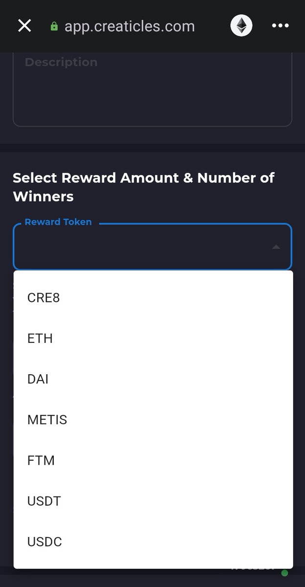 Okikiola_Py's tweet photo. How to use #Creaticles as a collector or business. From the homepage, click on "make a request" Describe& title your request, set a reward amount and number of possible winners, select contest duration, add tags, select the reward token, select the amount of reward per winner... https://t.co/XVHMWdAkn1