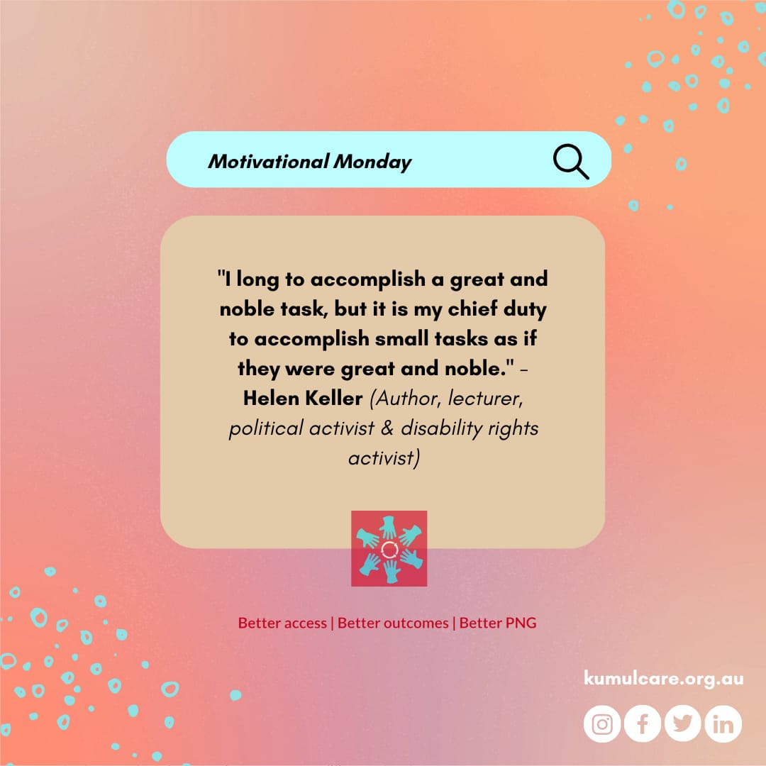 KumulCare's tweet photo. Happy Monday from the KC team 😄✨️

#MotivationalMonday #KumulCare #BetterAccess #BetterOutcomes #BetterPNG https://t.co/CGFR9Fhdsk