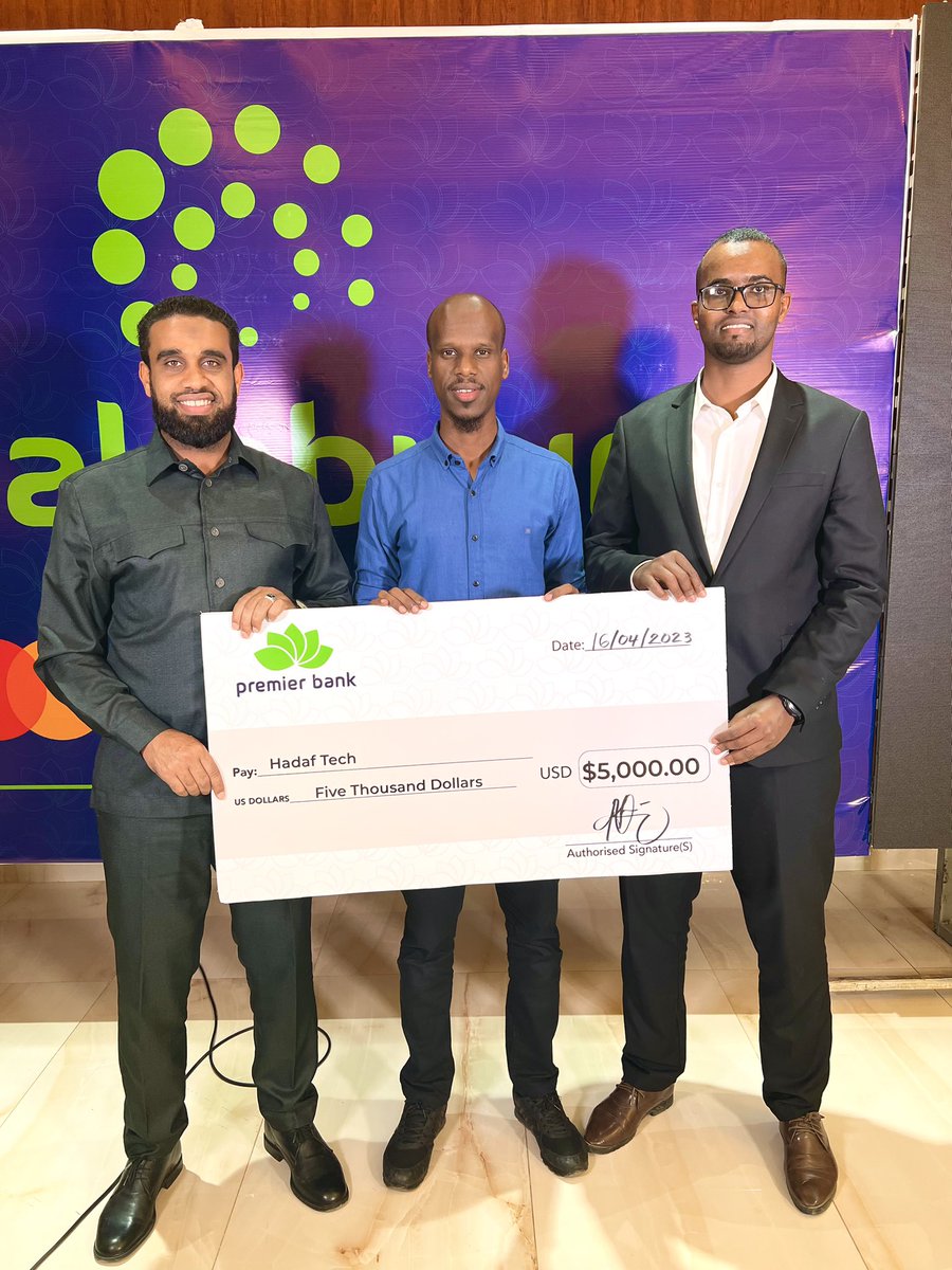 Hadaf_Tech's tweet photo. Team work makes the dream work.
Dedicating  this success to the teammates Abdiwahab Y. Maal, Ebrahim Mahdi, Samakaab Basha https://t.co/ihPl4BcijT