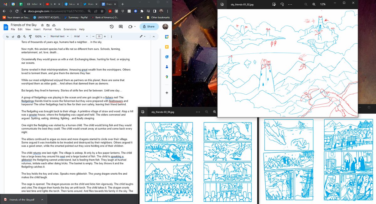 Got a fire lit under my ass to create and finish something this week for <a href="/Ink_and_Drink/">Ink and Drink Comics</a>'s #FCBD anthology. I was able to crank out a short script and thumbnails for 6 pages. To quote Anakin Skywalker, "Don't underestimate my power."