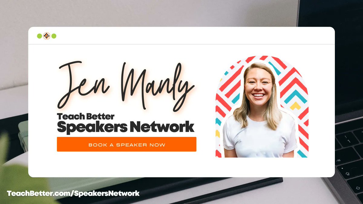 teachbetterteam's tweet photo. In need of an educator who values Student leadership in the classroom? Check out Speaker's Network member, Jen Manly! Book her for an event! #SpeakersNetwork #Educator #Teacher https://t.co/H3SqkqIKyg https://t.co/Ll9fWNYVDE